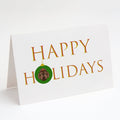 Russian Lapdog - Dog Face Happy Holidays Christmas Greeting Cards Pack of 8 Blank Cards with Envelopes Whimsical A7 Size 5x7