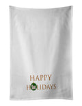 Maltese Happy Holidays Kitchen Towel Set of 2 White Dish Towels Decorative Bathroom Hand towel for Hand, Face, Hair, Yoga, Tea, Dishcloth, 19 X 28", White