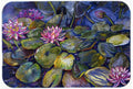 Waterlilies by Neil Drury Cutting Board Tempered Glass Kitchen Cutting Surface, Heat Resistant Chopping, Non-Slip Feet, Food Prep & Serving