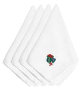 Christmas Ornaments Embroidered Napkins Set of 4 Napkin Cloth Washable, Soft, Durable, Table Dinner Napkins Cloth for Hotel, Lunch, Restaurant, Weddings, Parties
