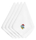 Christmas Ball Ornaments Embroidered Napkins Set of 4 Napkin Cloth Washable, Soft, Durable, Table Dinner Napkins Cloth for Hotel, Lunch, Restaurant, Weddings, Parties