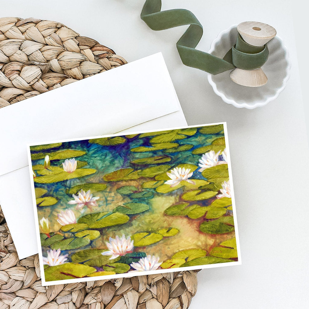 Waterlillies by Ferris Hotard Greeting Cards Pack of 8 Blank Cards with Envelopes Whimsical A7 Size 5x7