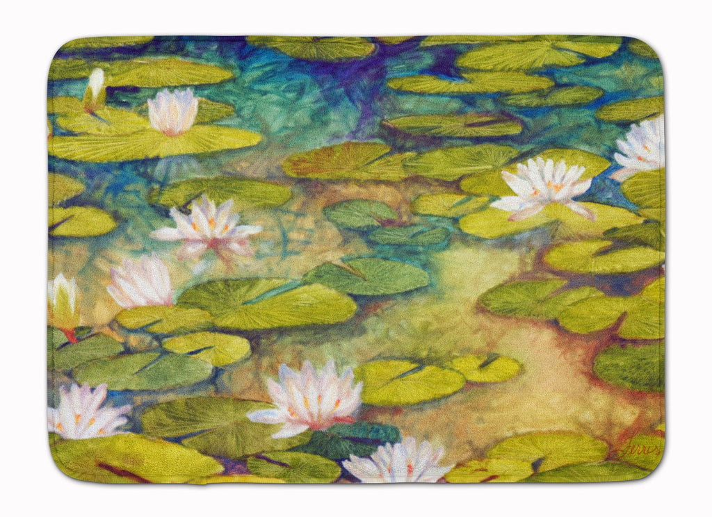 Waterlillies by Ferris Hotard Memory Foam Kitchen Mat Machine Washable Anti-Fatigue Cushion Comfort Bath or Kitchen Rug