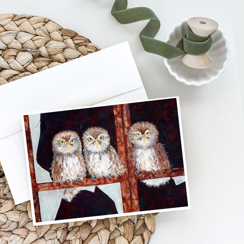 Owls by Ferris Hotard Greeting Cards Pack of 8 Blank Cards with Envelopes Whimsical A7 Size 5x7