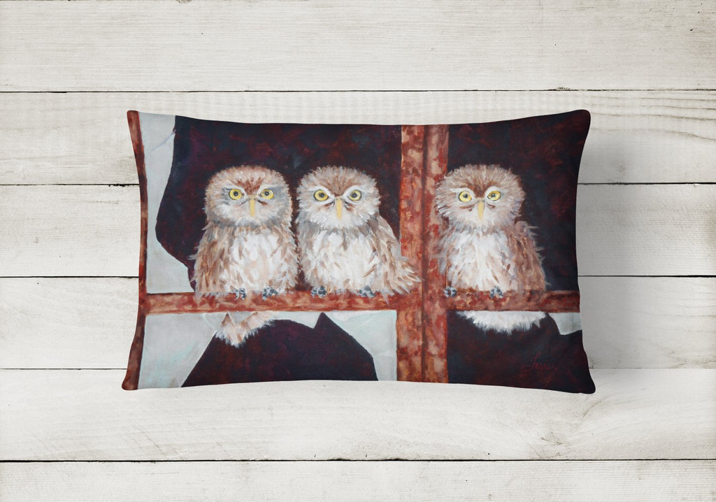 Owls by Ferris Hotard Decorative Throw Pillow 12x16 Indoor Outdoor Accent Cushion, Fabric Cover with Insert for Sofa, Bed, Porch & Living Room