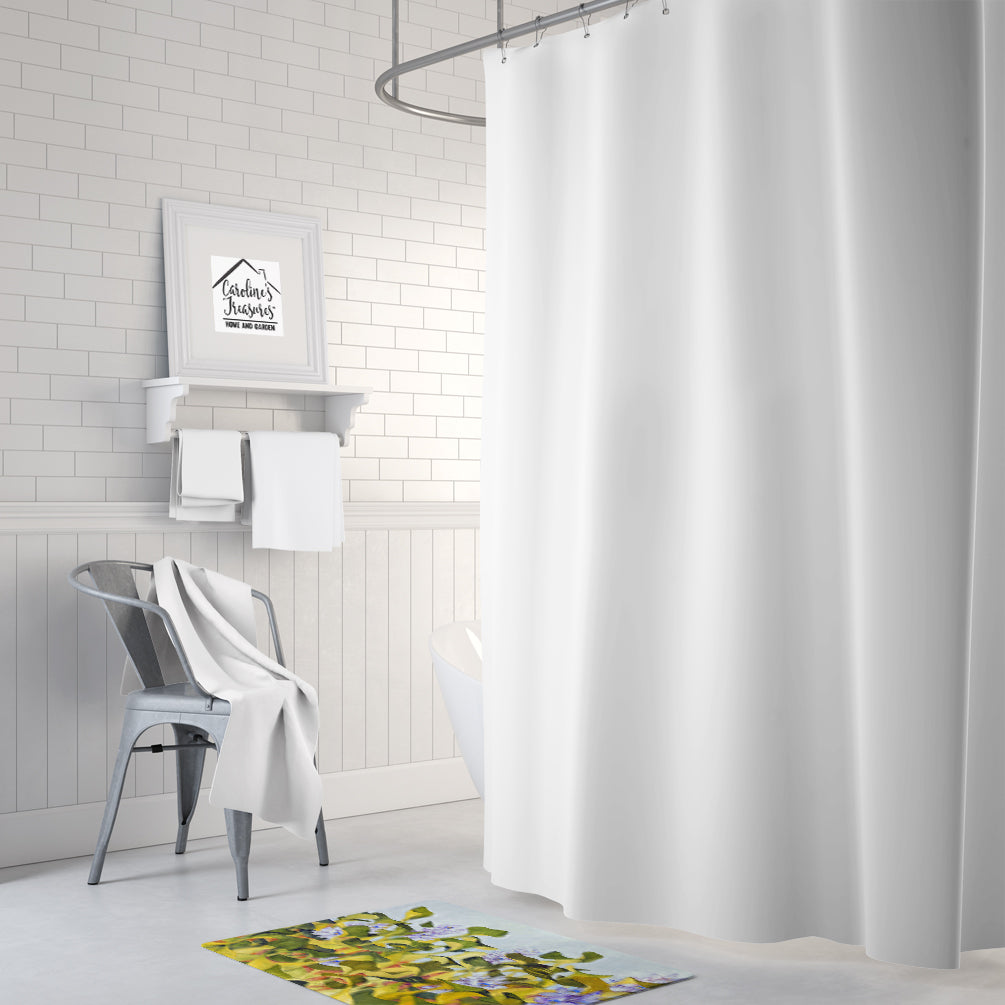 Water Hyacinth by Ferris Hotard Memory Foam Kitchen Mat Machine Washable Anti-Fatigue Cushion Comfort Bath or Kitchen Rug