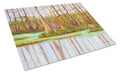 Bayou by Ferris Hotard Cutting Board Tempered Glass Kitchen Cutting Surface, Heat Resistant Chopping, Non-Slip Feet, Food Prep & Serving