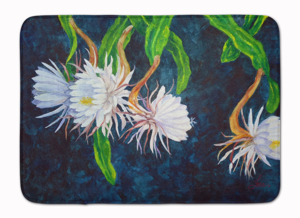 Night Blooming Cereus by Ferris Hotard Memory Foam Kitchen Mat Machine Washable Anti-Fatigue Cushion Comfort Bath or Kitchen Rug