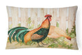 Chicken and Rooster by Ferris Hotard Decorative Throw Pillow 12x16 Indoor Outdoor Accent Cushion, Fabric Cover with Insert for Sofa, Bed, Porch & Living Room