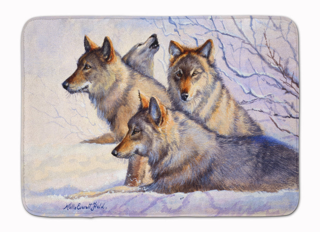 Wolves by Mollie Field Memory Foam Kitchen Mat Machine Washable Anti-Fatigue Cushion Comfort Bath or Kitchen Rug