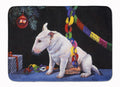 Bull Terrier under the Christmas Tree Memory Foam Kitchen Mat Machine Washable Anti-Fatigue Cushion Comfort Bath or Kitchen Rug