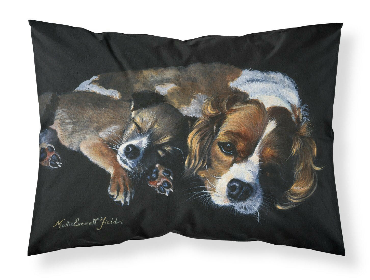Cozy Pals with Cavalier Spaniel Standard Pillowcase Lightweight Super Soft Easy Care Decorative Artwork Pillowcase, Standard