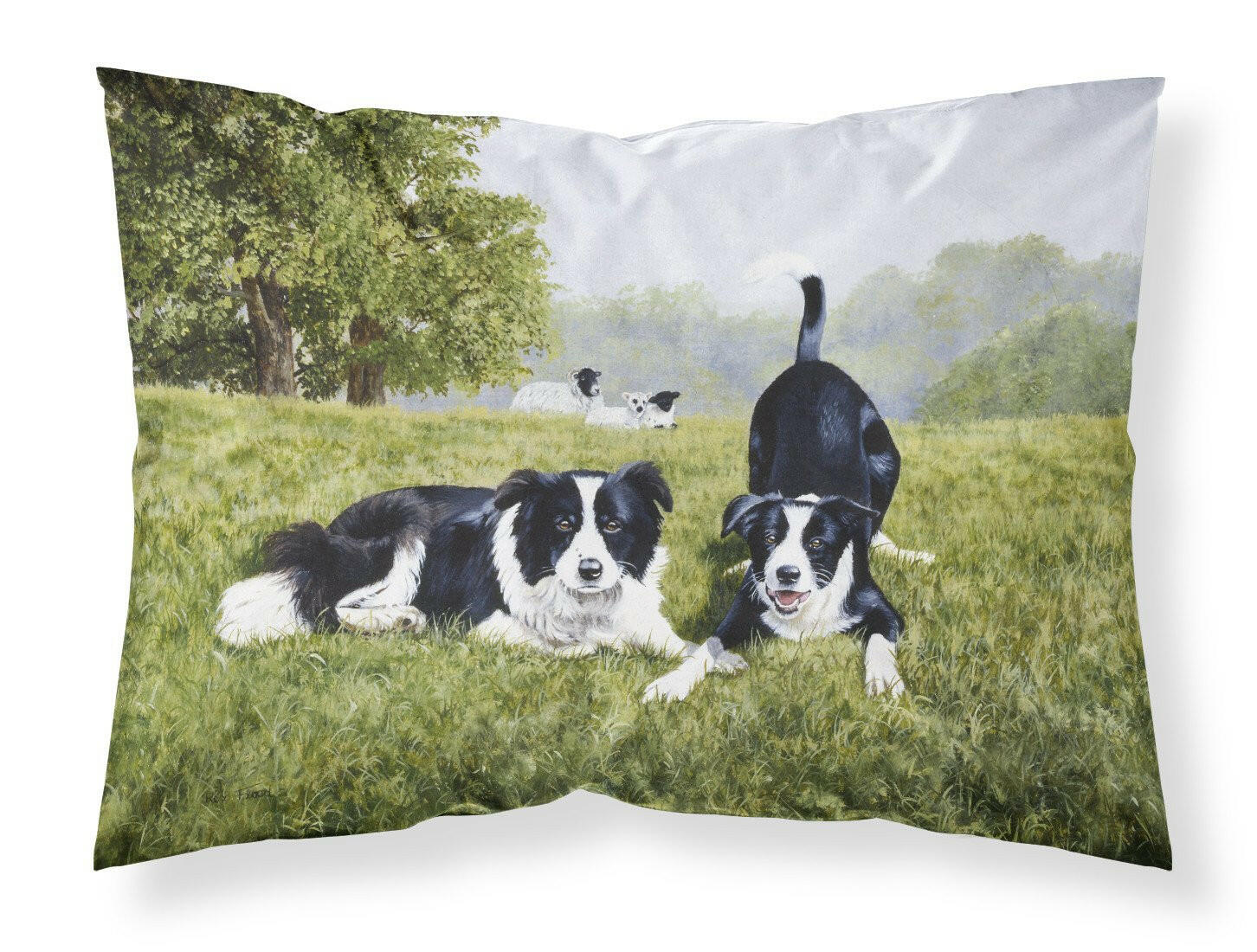 Let's Play Border Collie Standard Pillowcase Lightweight Super Soft Easy Care Decorative Artwork Pillowcase, Standard