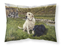 Yellow and Black Labradors Standard Pillowcase Lightweight Super Soft Easy Care Decorative Artwork Pillowcase, Standard
