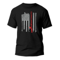 Fishing Rod American Flag Unisex T-Shirt