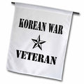 3dRose EvaDane - Signs - Korean War Veteran, Black and White - Flags (fl_110014)