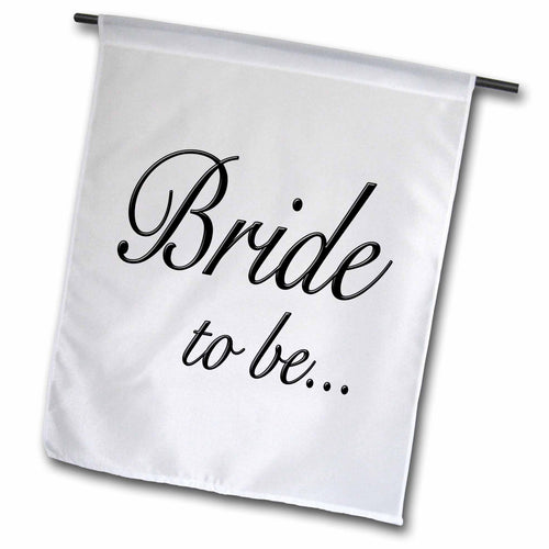3dRose EvaDane - Quotes - Bride to be, Black - Flags (fl_161143)