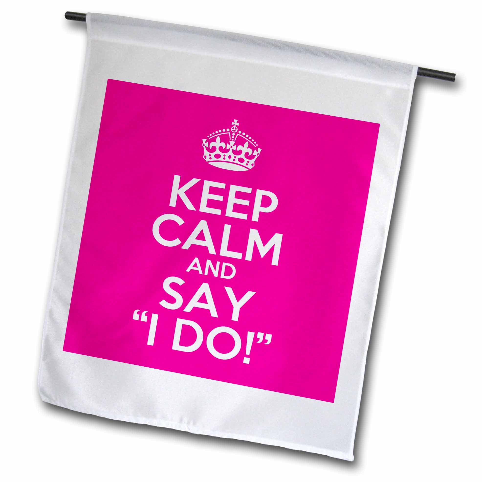 3dRose EvaDane - Funny Quotes - Keep Calm and say i do - Flags (fl_161159)