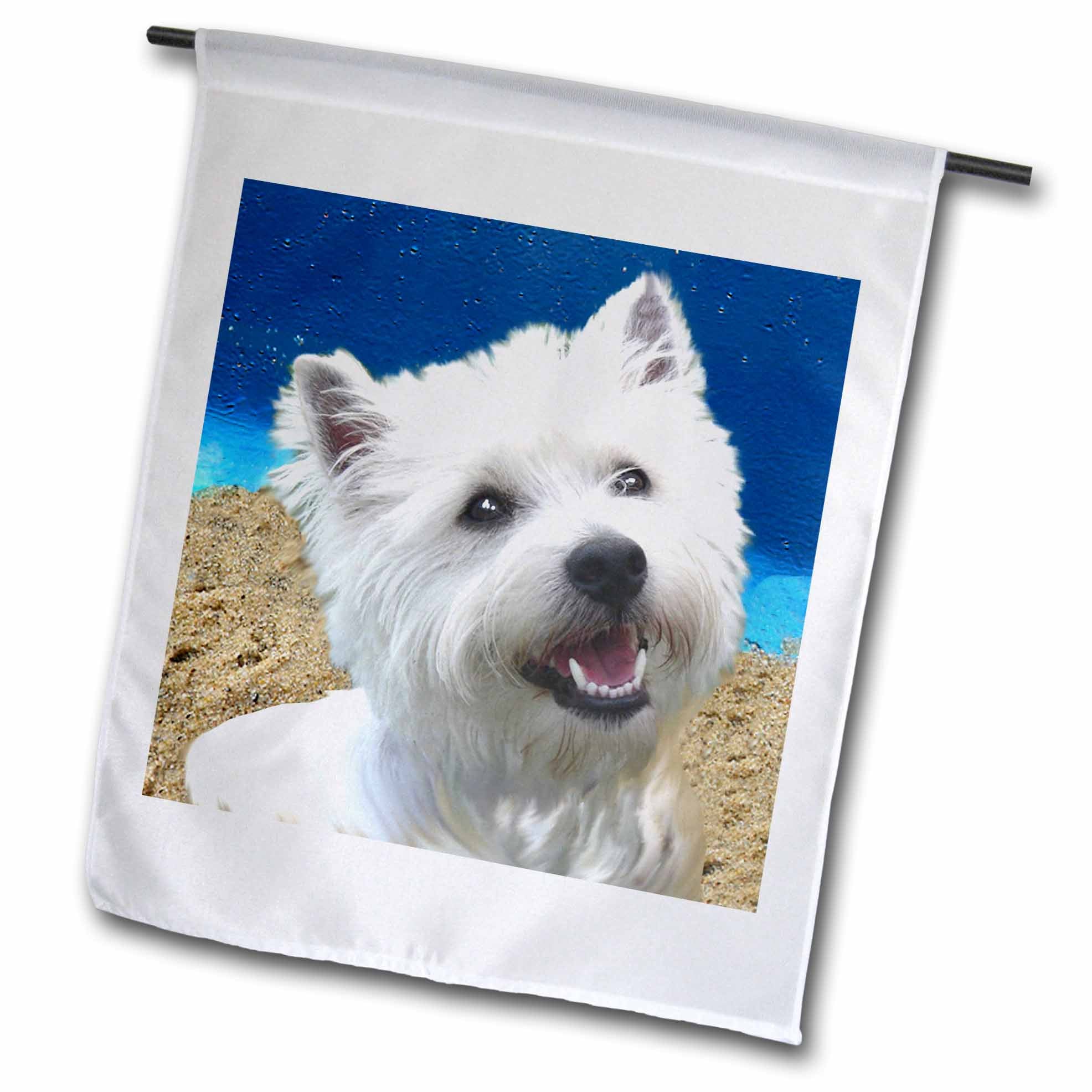 3dRose Dogs West Highland Terrier - West Highland Terrier - Flags (fl_4436)