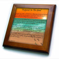 3dRose Edmond Hogge Jr Spiritual - Footprints in The Sand - Framed Tiles (ft_63084)