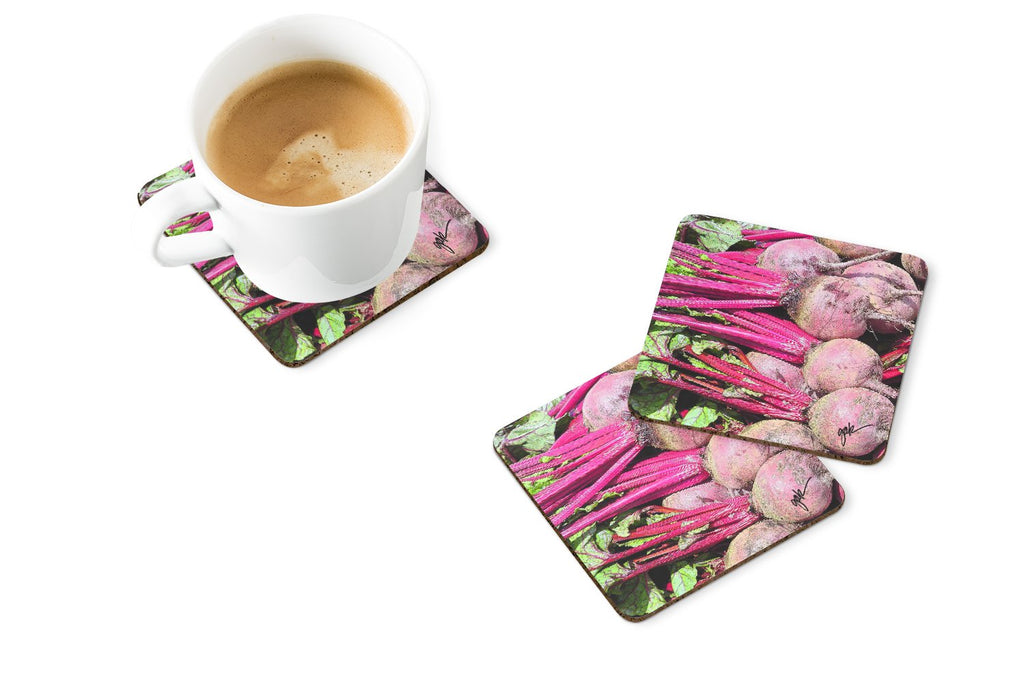 Foam Coasters Set of 4 Cup Coasters for Indoor Outdoor, Tabletop Protection, Anti Slip, Mouse pad Material