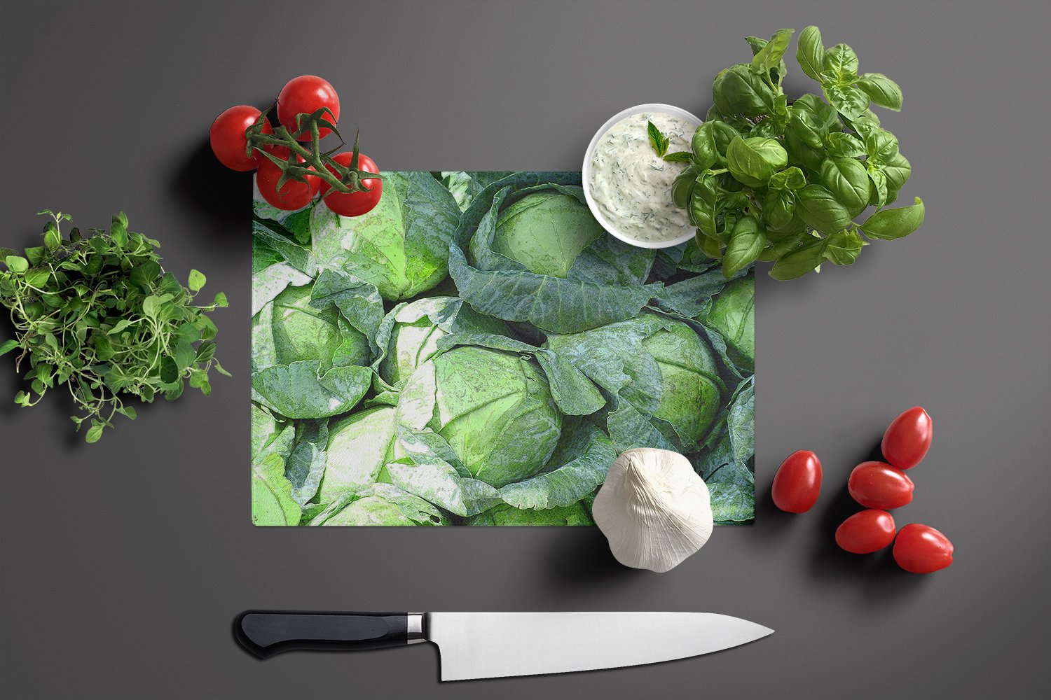 Cutting Board Tempered Glass Kitchen Cutting Surface, Heat Resistant Chopping, Non-Slip Feet, Food Prep & Serving