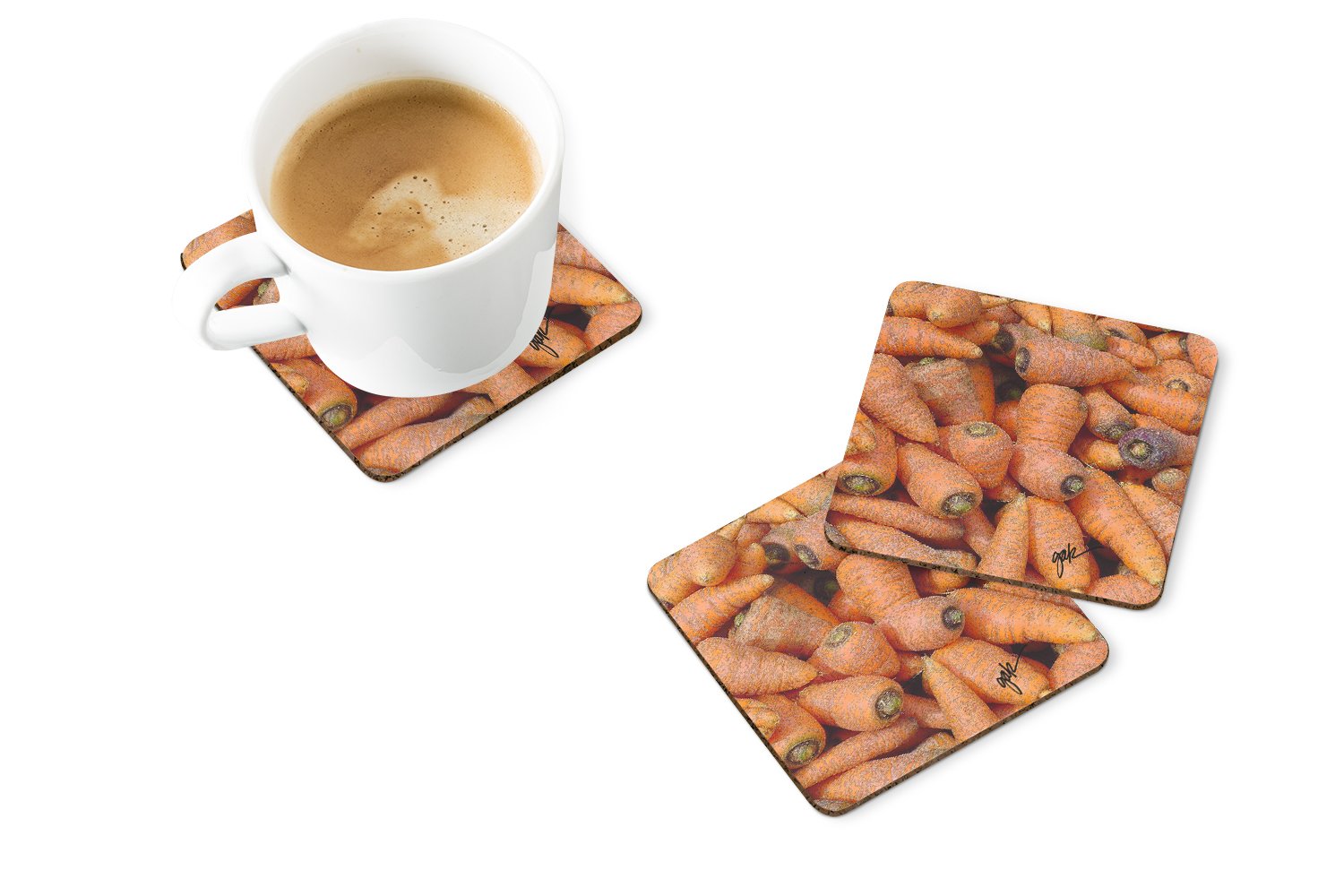 Foam Coasters Set of 4 Cup Coasters for Indoor Outdoor, Tabletop Protection, Anti Slip, Mouse pad Material