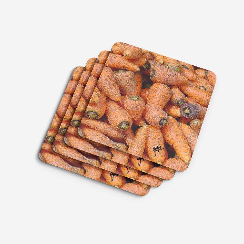 Foam Coasters Set of 4 Cup Coasters for Indoor Outdoor, Tabletop Protection, Anti Slip, Mouse pad Material