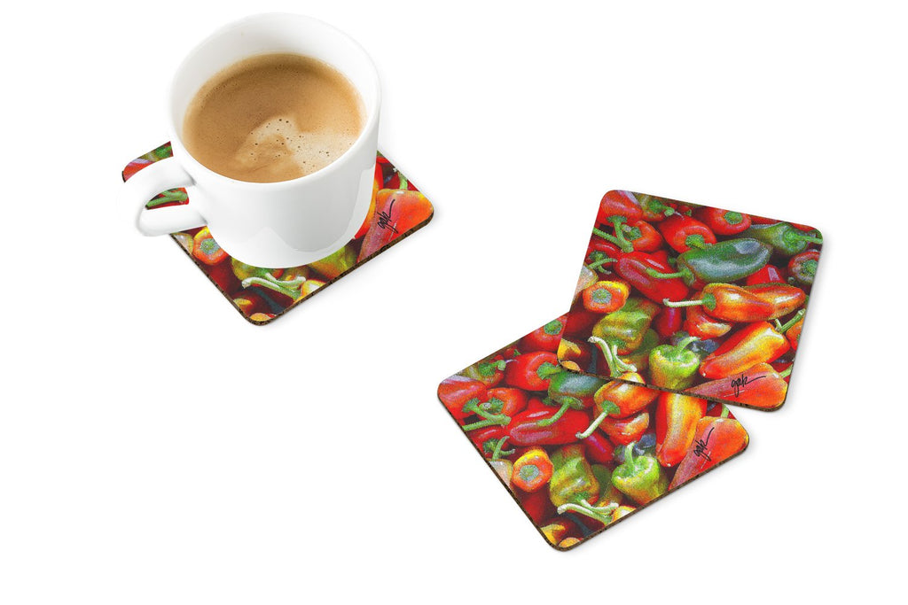 Foam Coasters Set of 4 Cup Coasters for Indoor Outdoor, Tabletop Protection, Anti Slip, Mouse pad Material