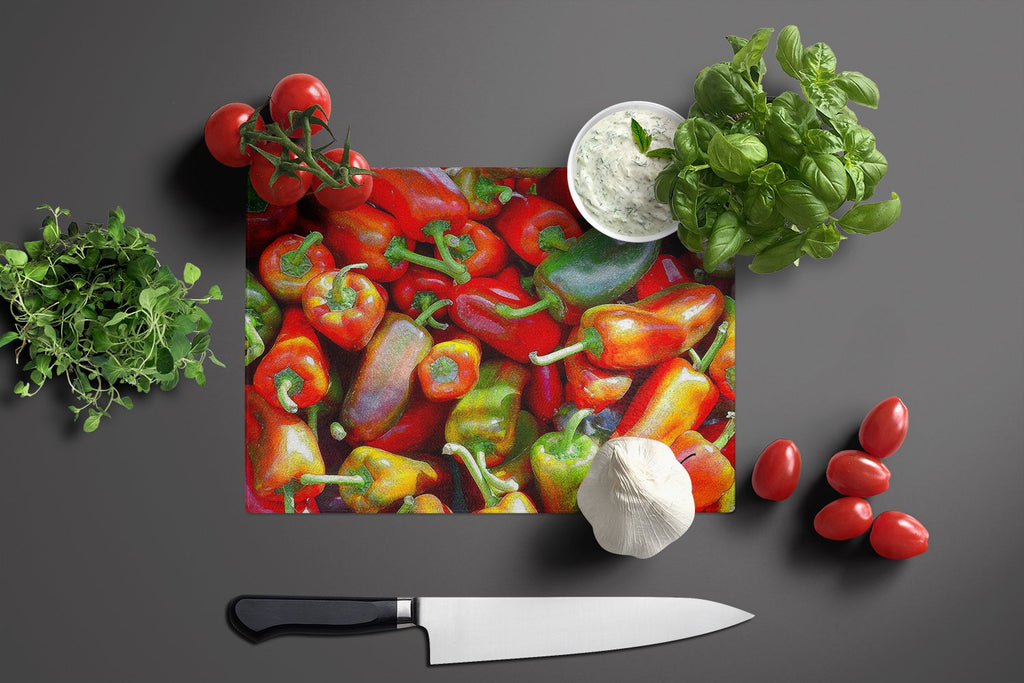 Cutting Board Tempered Glass Kitchen Cutting Surface, Heat Resistant Chopping, Non-Slip Feet, Food Prep & Serving