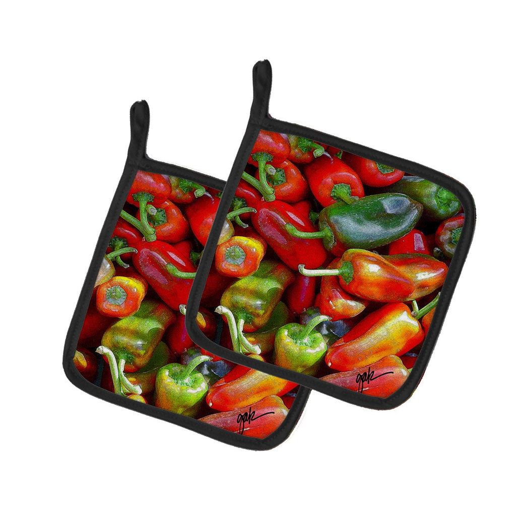 Pot Holder Set of 2 Heat Resistant Quilted Hot Pads 7.5 x 7.5 Inch, Insulated Kitchen Trivets for Cooking & Baking