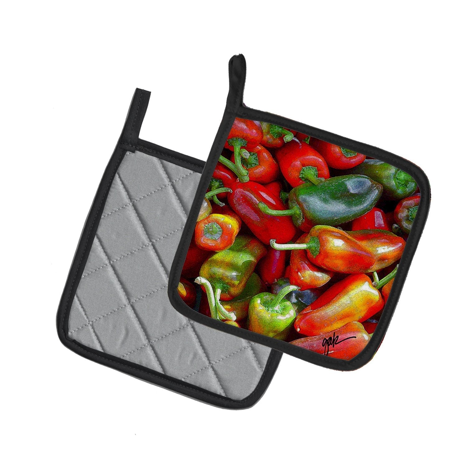 Pot Holder Set of 2 Heat Resistant Quilted Hot Pads 7.5 x 7.5 Inch, Insulated Kitchen Trivets for Cooking & Baking