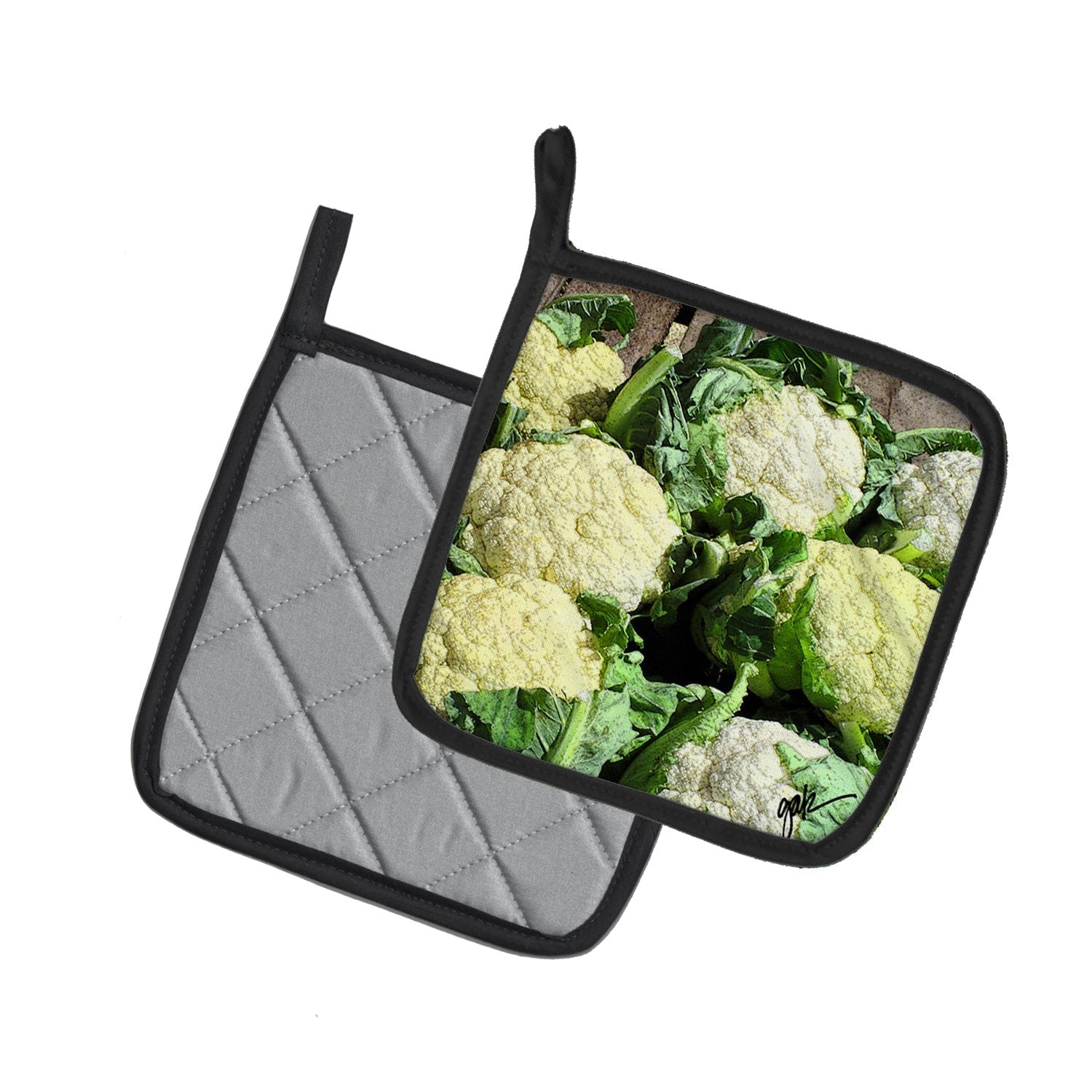 Pot Holder Set of 2 Heat Resistant Quilted Hot Pads 7.5 x 7.5 Inch, Insulated Kitchen Trivets for Cooking & Baking