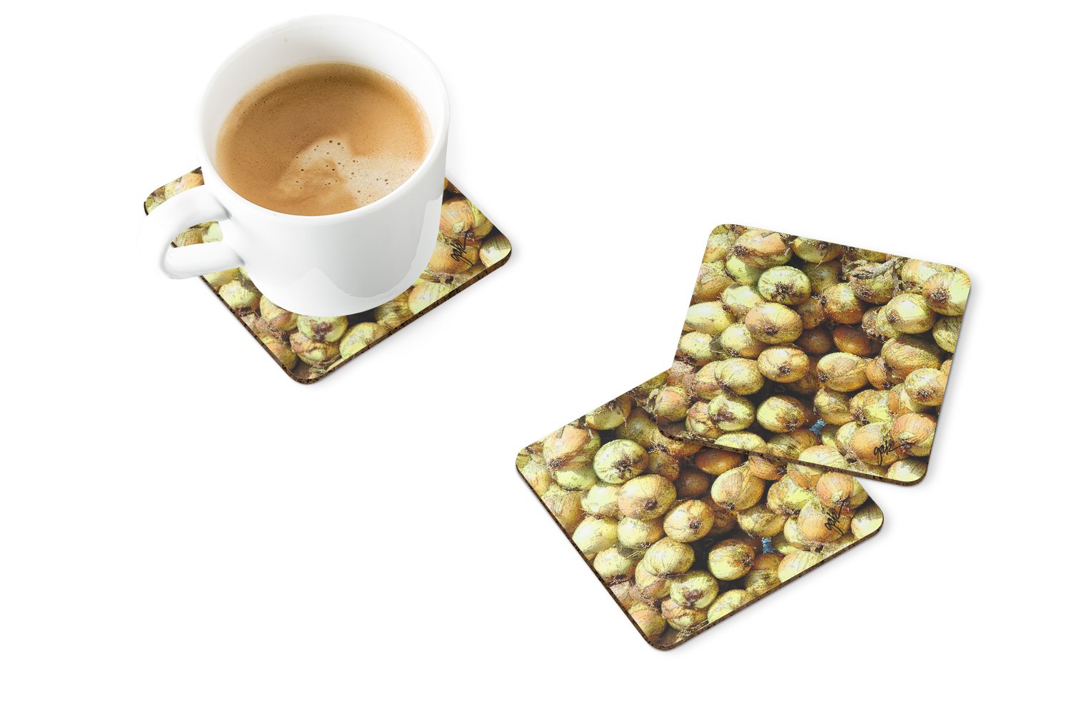 Foam Coasters Set of 4 Cup Coasters for Indoor Outdoor, Tabletop Protection, Anti Slip, Mouse pad Material