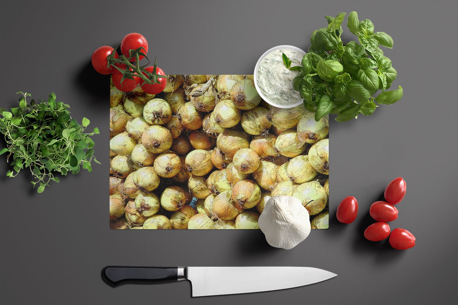 Cutting Board Tempered Glass Kitchen Cutting Surface, Heat Resistant Chopping, Non-Slip Feet, Food Prep & Serving