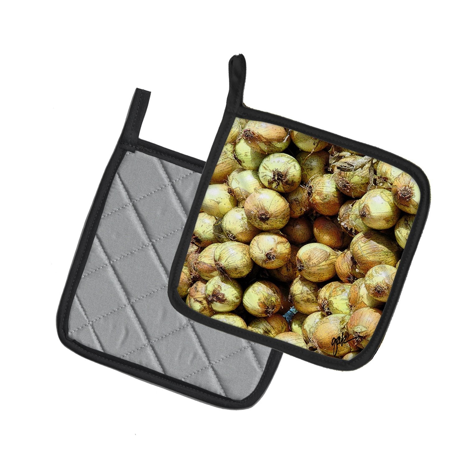 Pot Holder Set of 2 Heat Resistant Quilted Hot Pads 7.5 x 7.5 Inch, Insulated Kitchen Trivets for Cooking & Baking
