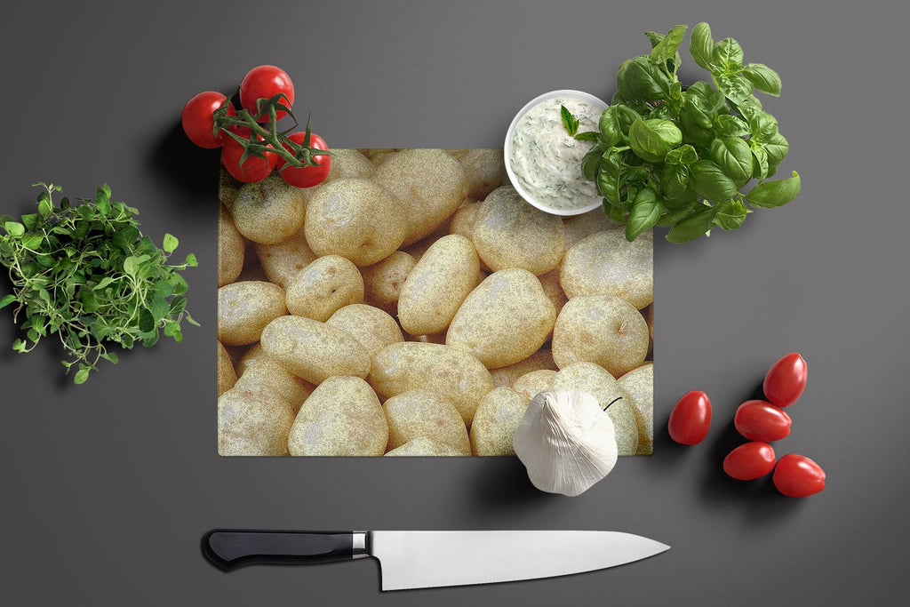 Cutting Board Tempered Glass Kitchen Cutting Surface, Heat Resistant Chopping, Non-Slip Feet, Food Prep & Serving