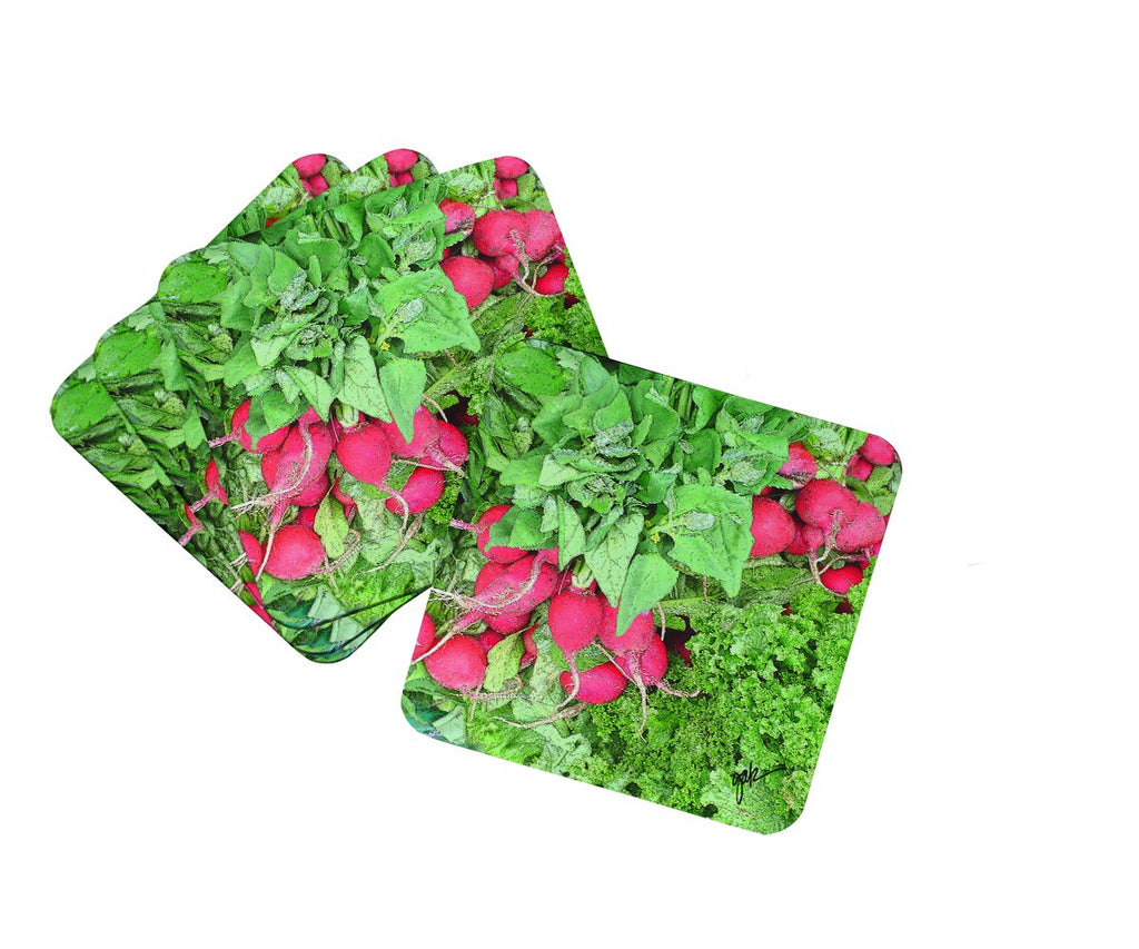 Foam Coasters Set of 4 Cup Coasters for Indoor Outdoor, Tabletop Protection, Anti Slip, Mouse pad Material