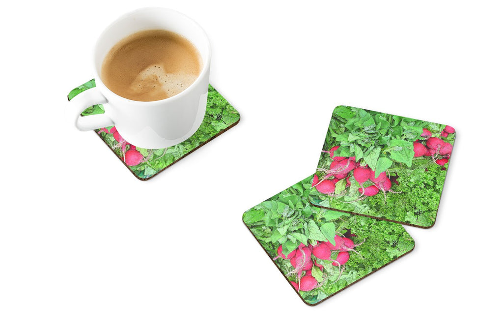 Foam Coasters Set of 4 Cup Coasters for Indoor Outdoor, Tabletop Protection, Anti Slip, Mouse pad Material