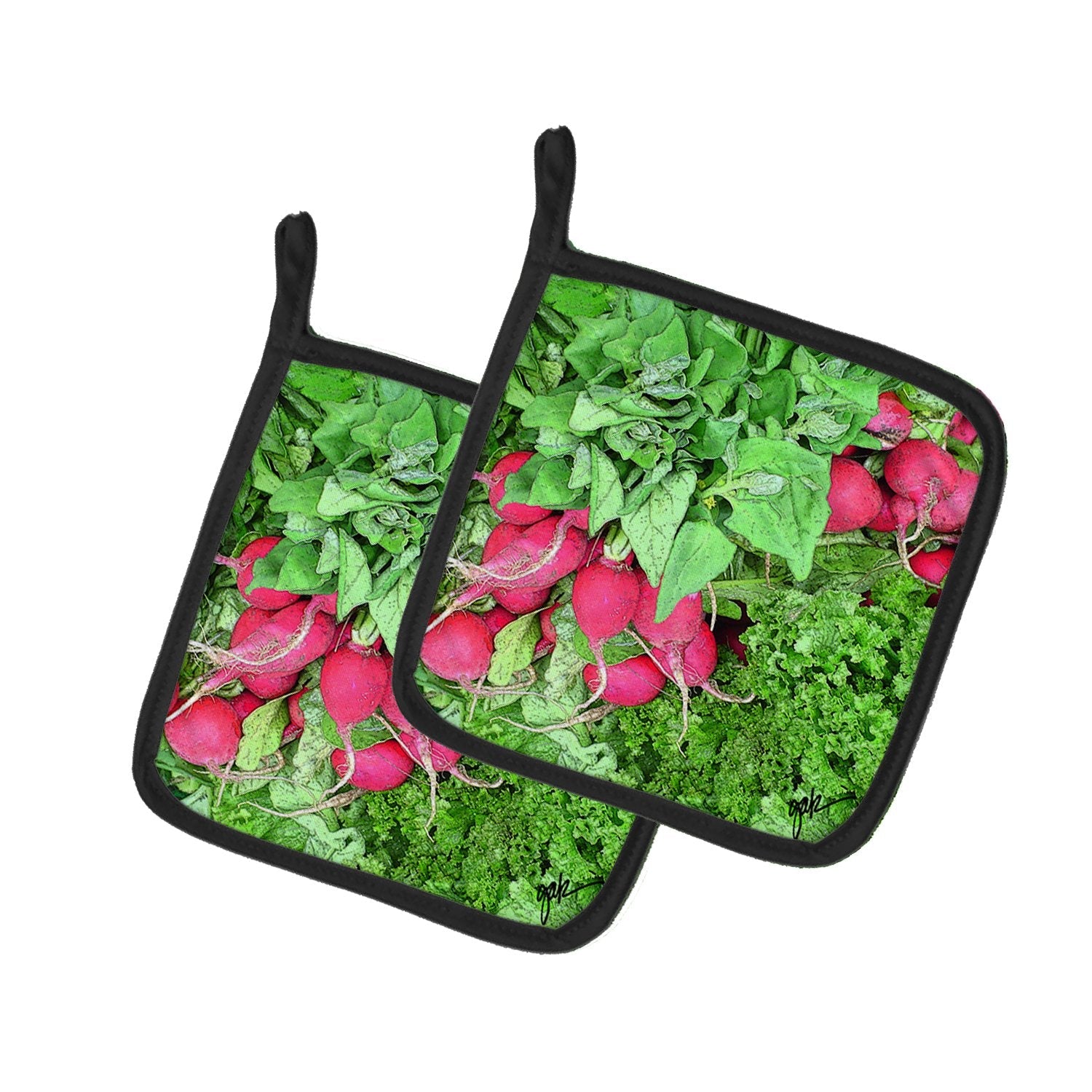 Pot Holder Set of 2 Heat Resistant Quilted Hot Pads 7.5 x 7.5 Inch, Insulated Kitchen Trivets for Cooking & Baking
