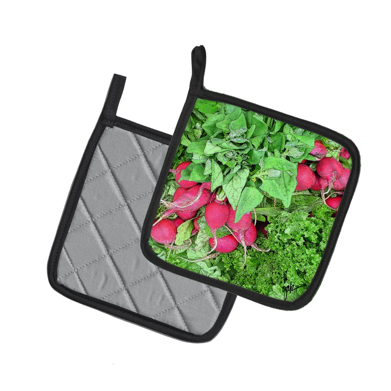 Pot Holder Set of 2 Heat Resistant Quilted Hot Pads 7.5 x 7.5 Inch, Insulated Kitchen Trivets for Cooking & Baking