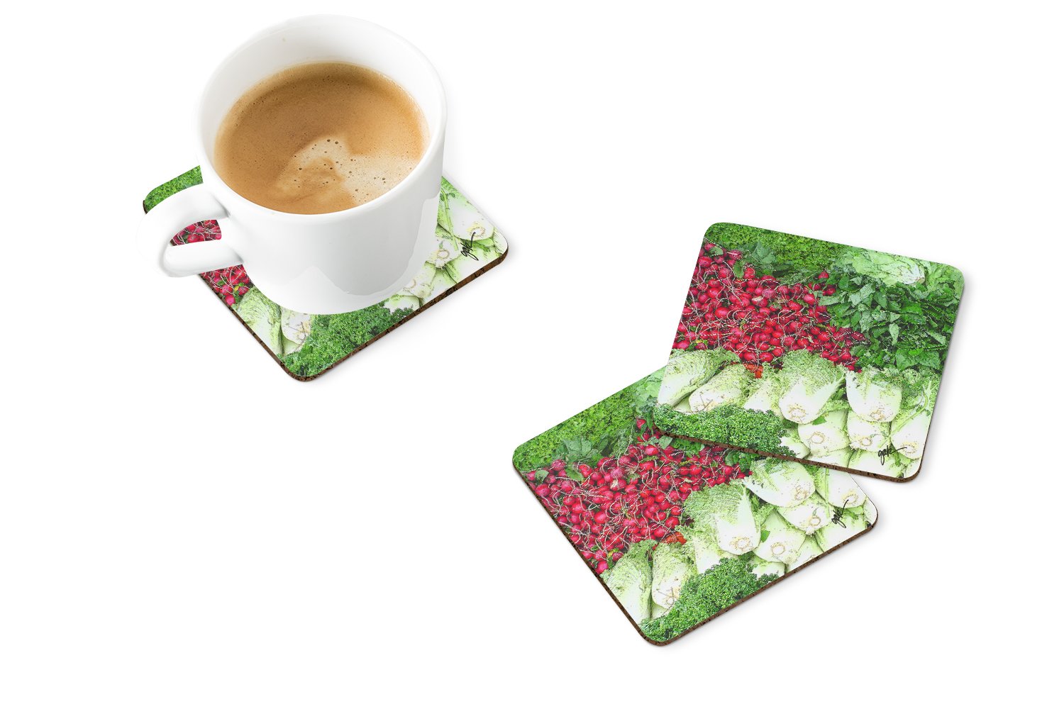 Foam Coasters Set of 4 Cup Coasters for Indoor Outdoor, Tabletop Protection, Anti Slip, Mouse pad Material