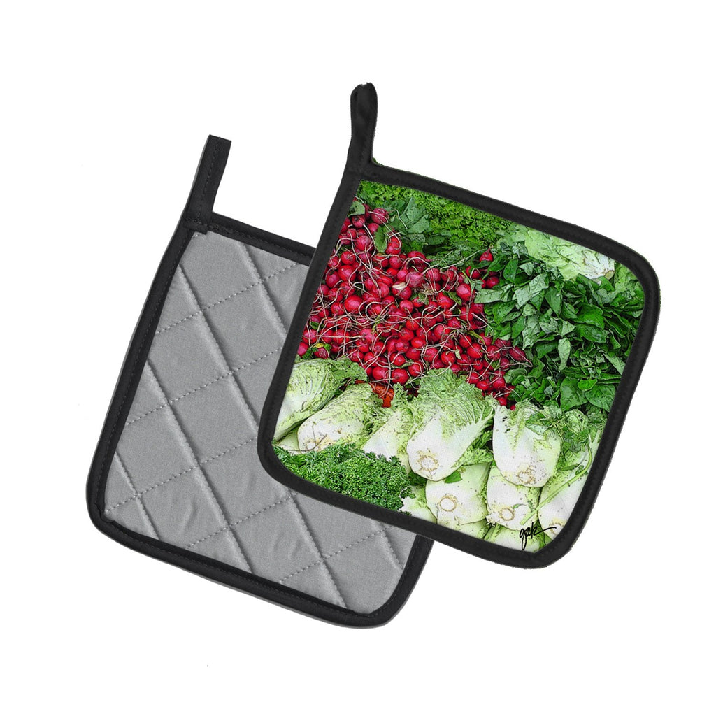 Pot Holder Set of 2 Heat Resistant Quilted Hot Pads 7.5 x 7.5 Inch, Insulated Kitchen Trivets for Cooking & Baking