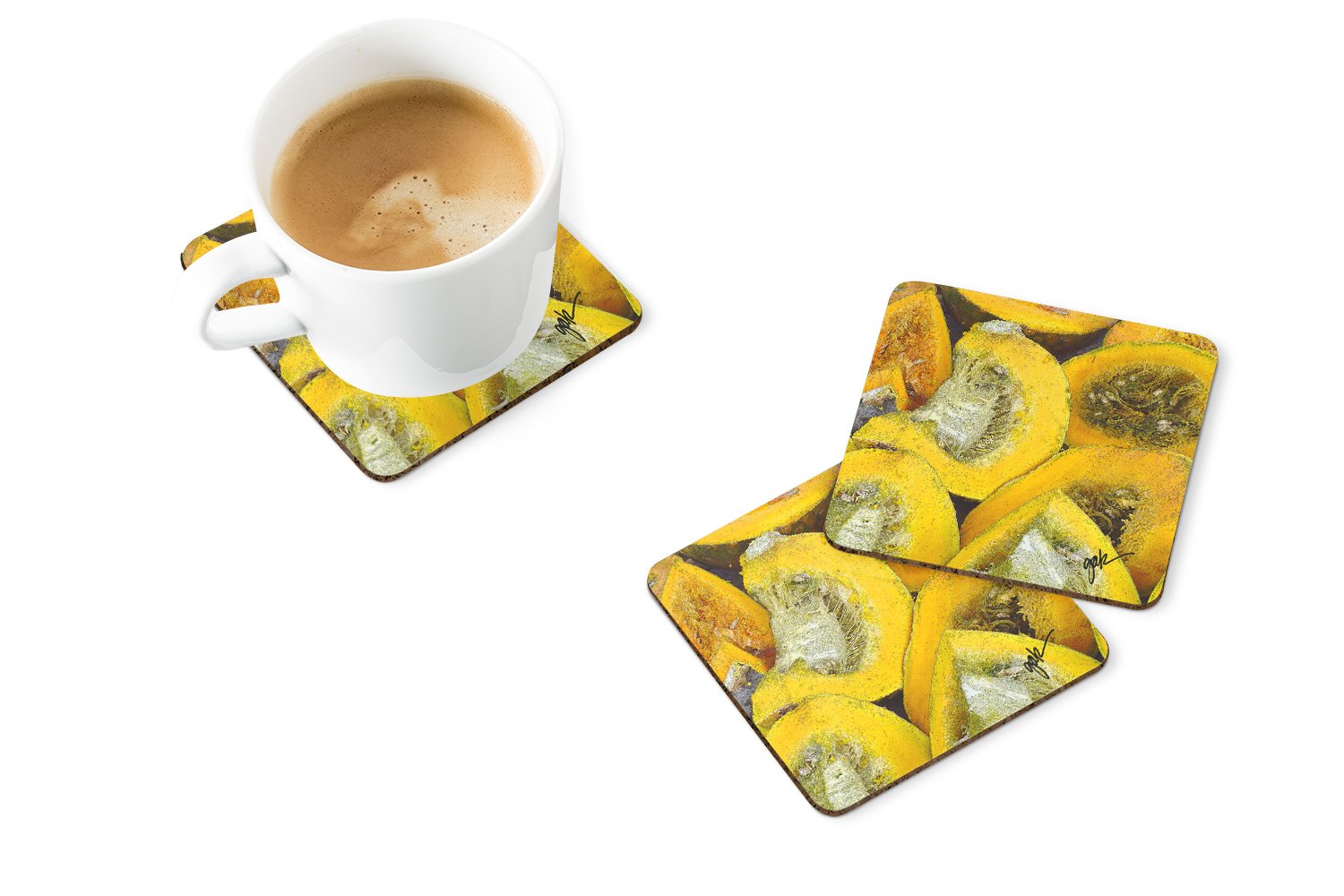 Foam Coasters Set of 4 Cup Coasters for Indoor Outdoor, Tabletop Protection, Anti Slip, Mouse pad Material
