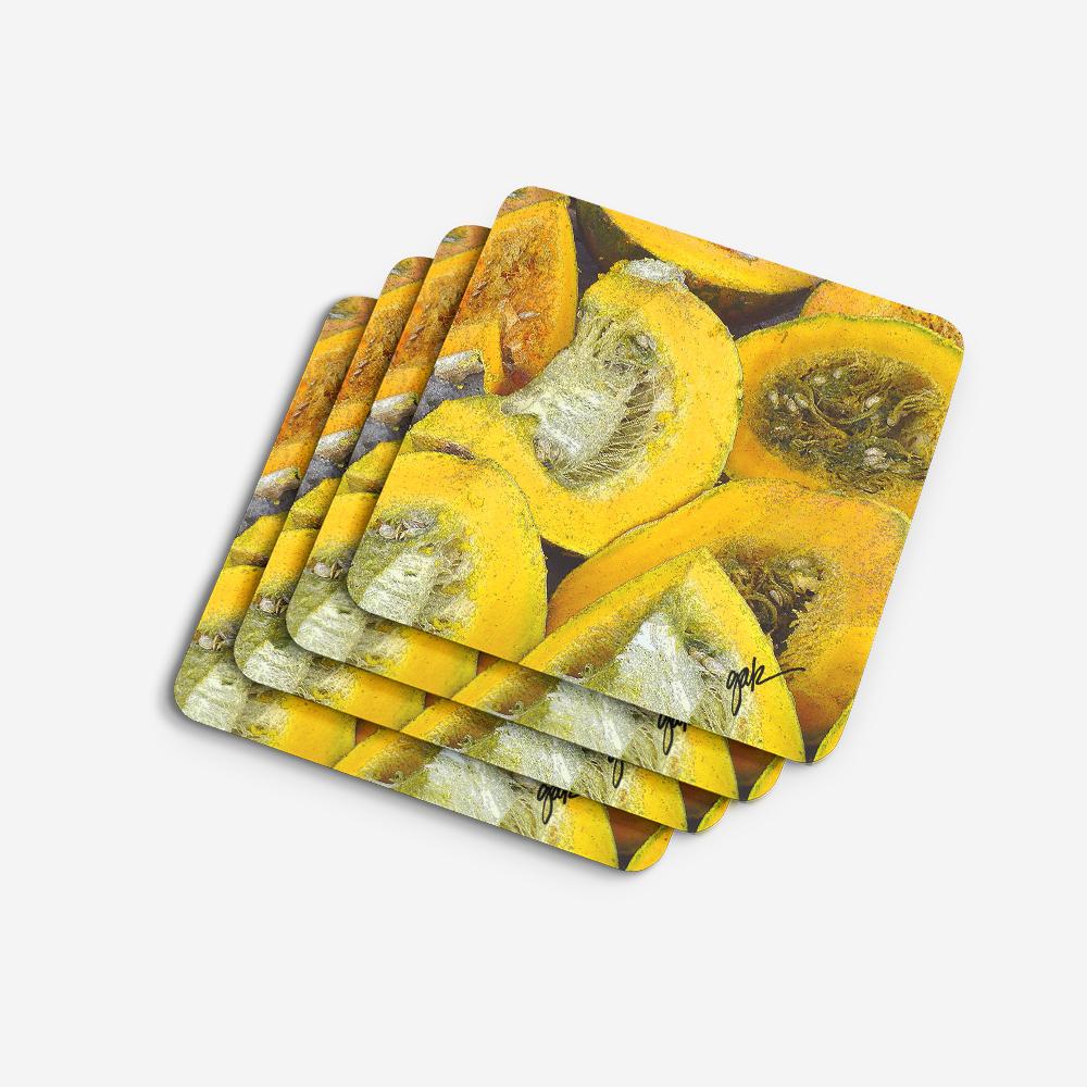 Foam Coasters Set of 4 Cup Coasters for Indoor Outdoor, Tabletop Protection, Anti Slip, Mouse pad Material