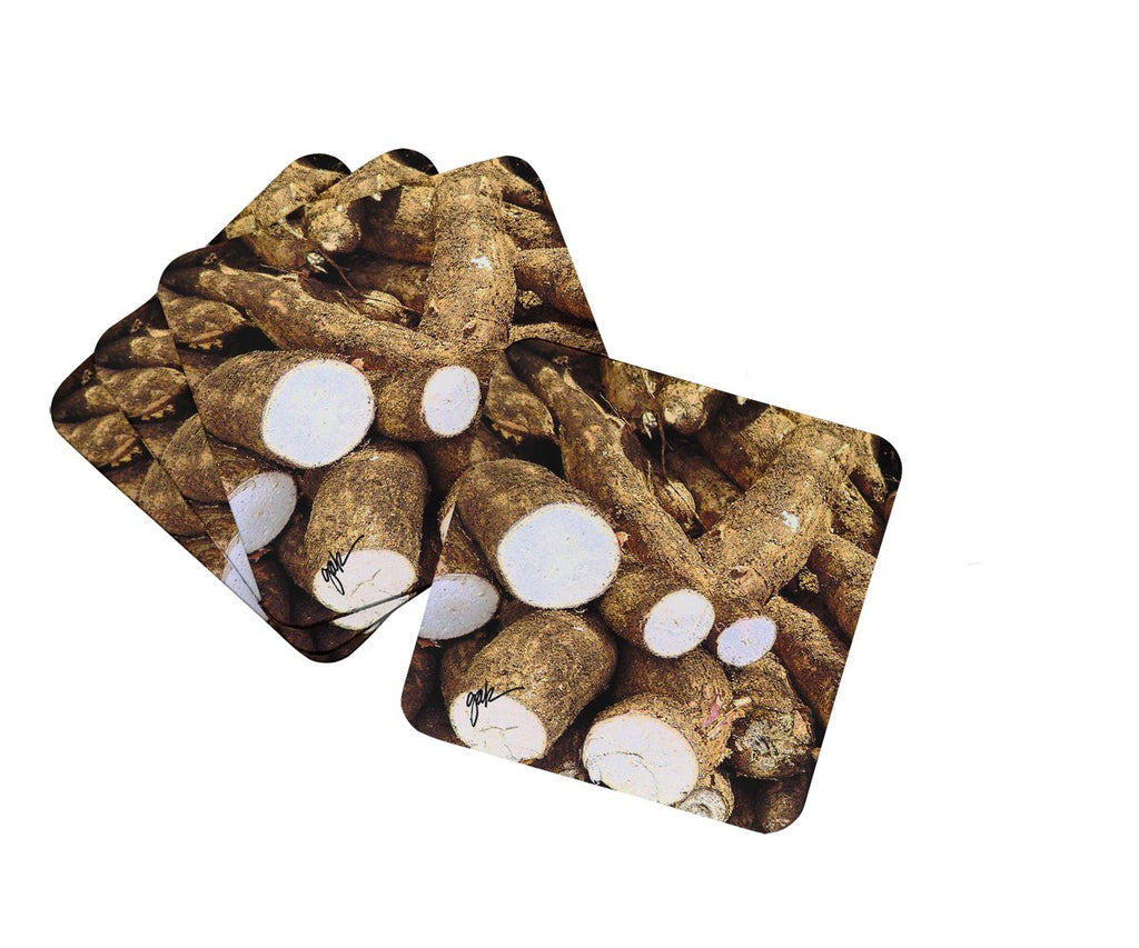 Foam Coasters Set of 4 Cup Coasters for Indoor Outdoor, Tabletop Protection, Anti Slip, Mouse pad Material