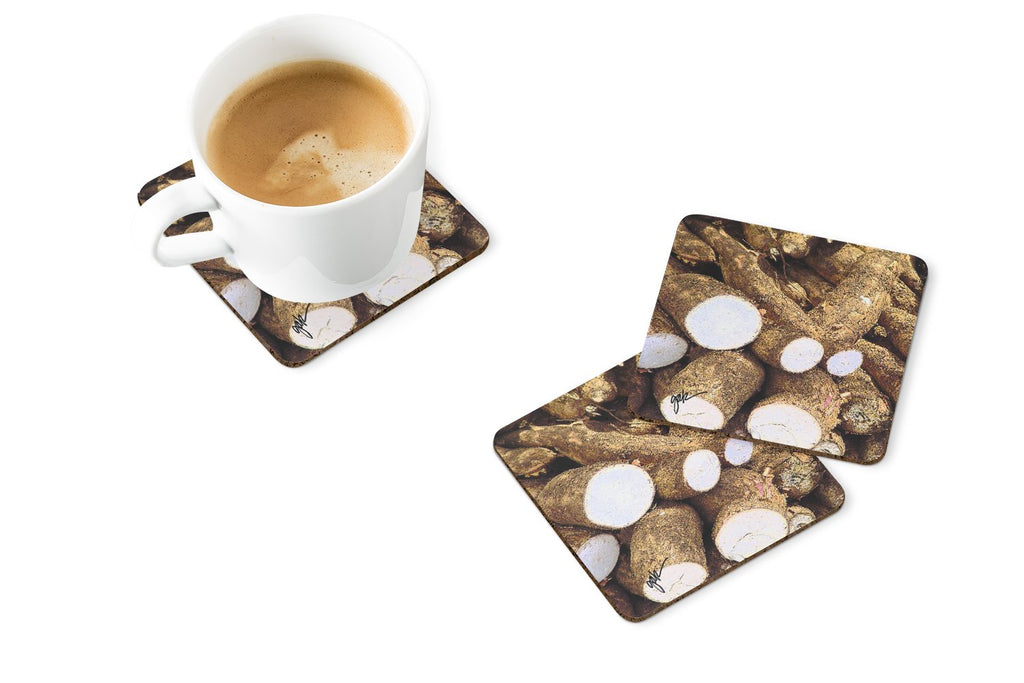 Foam Coasters Set of 4 Cup Coasters for Indoor Outdoor, Tabletop Protection, Anti Slip, Mouse pad Material