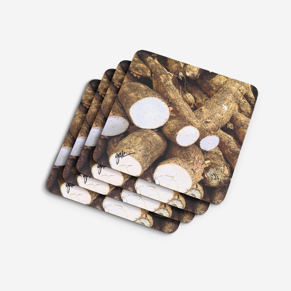 Foam Coasters Set of 4 Cup Coasters for Indoor Outdoor, Tabletop Protection, Anti Slip, Mouse pad Material