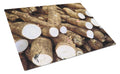 Cutting Board Tempered Glass Kitchen Cutting Surface, Heat Resistant Chopping, Non-Slip Feet, Food Prep & Serving