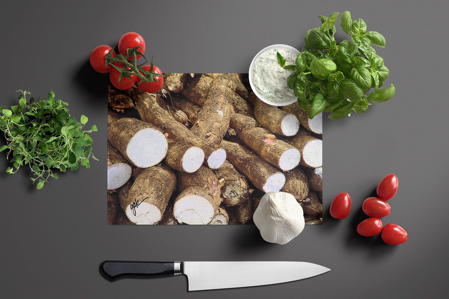 Cutting Board Tempered Glass Kitchen Cutting Surface, Heat Resistant Chopping, Non-Slip Feet, Food Prep & Serving